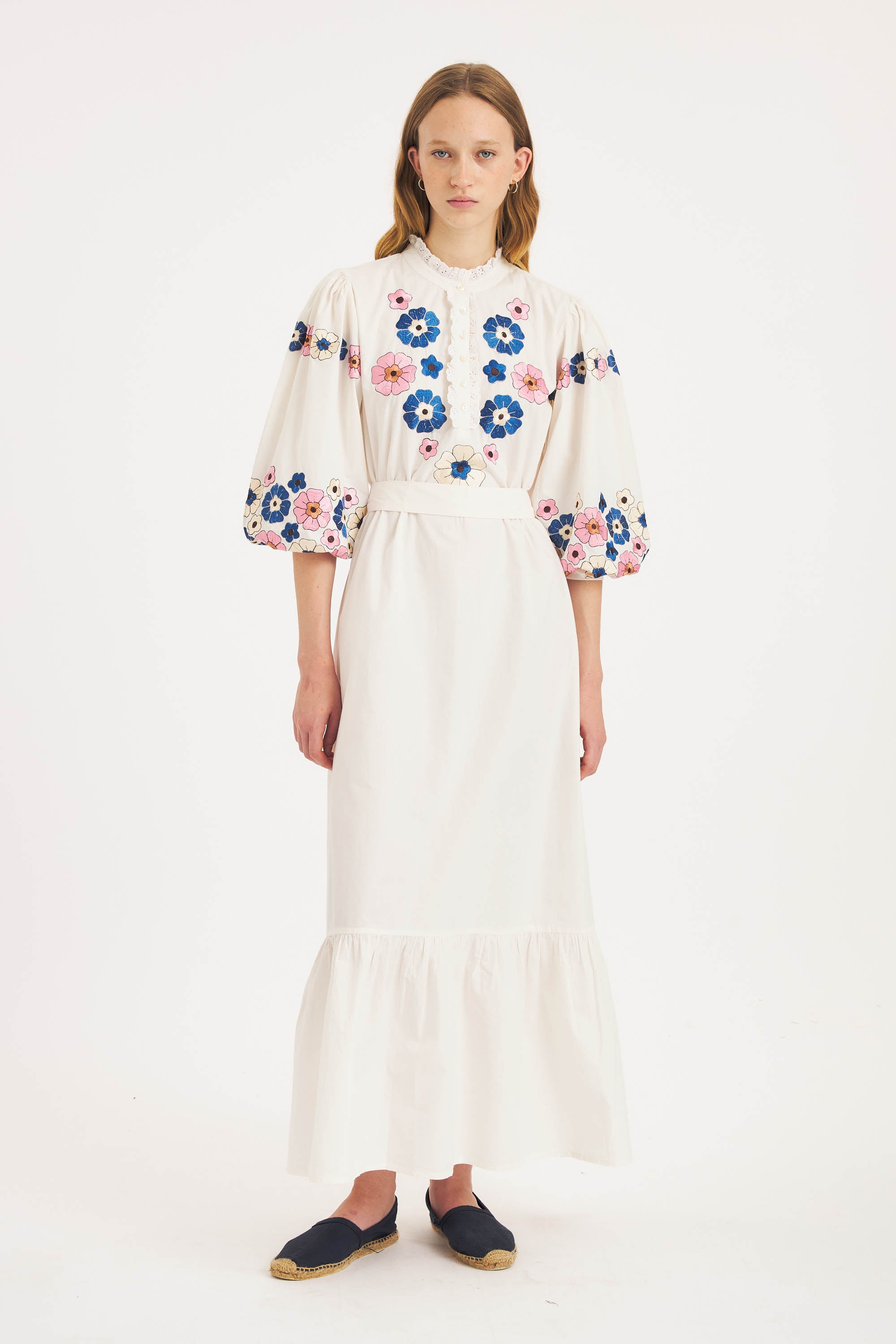Amantina embroidered maxi dress