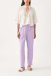 Cotton voile hand-embroidered blouse Ayo