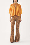 Cotton voile hand-embroidered blouse Ayo