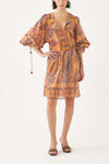 Kurzes bedrucktes Kleid Tajar
