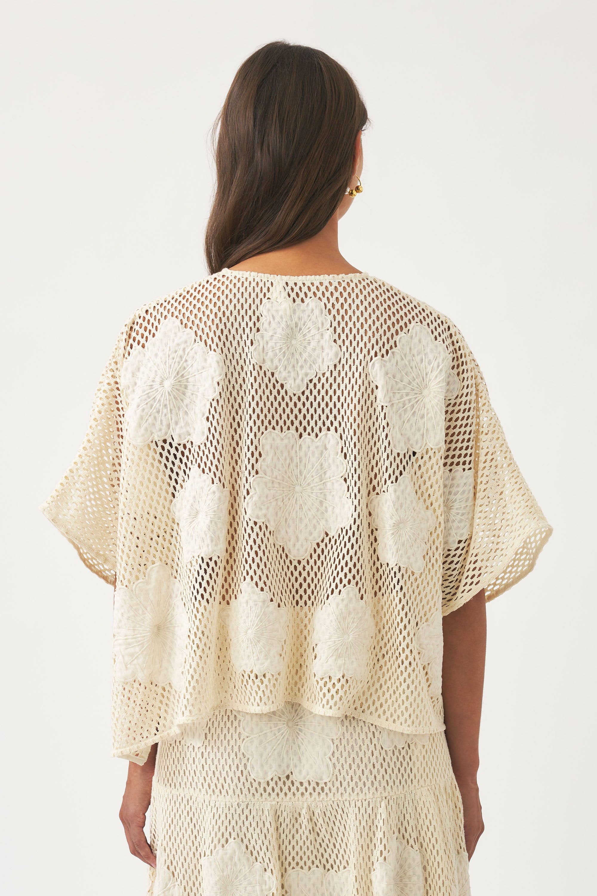 Embroidered mini kaftan Aloni