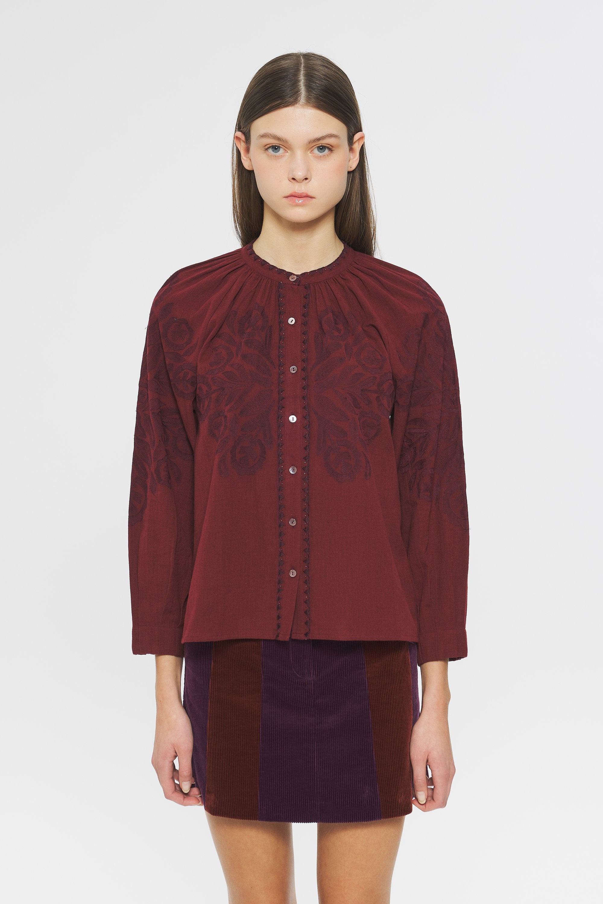 Blouse brodée Eglantine