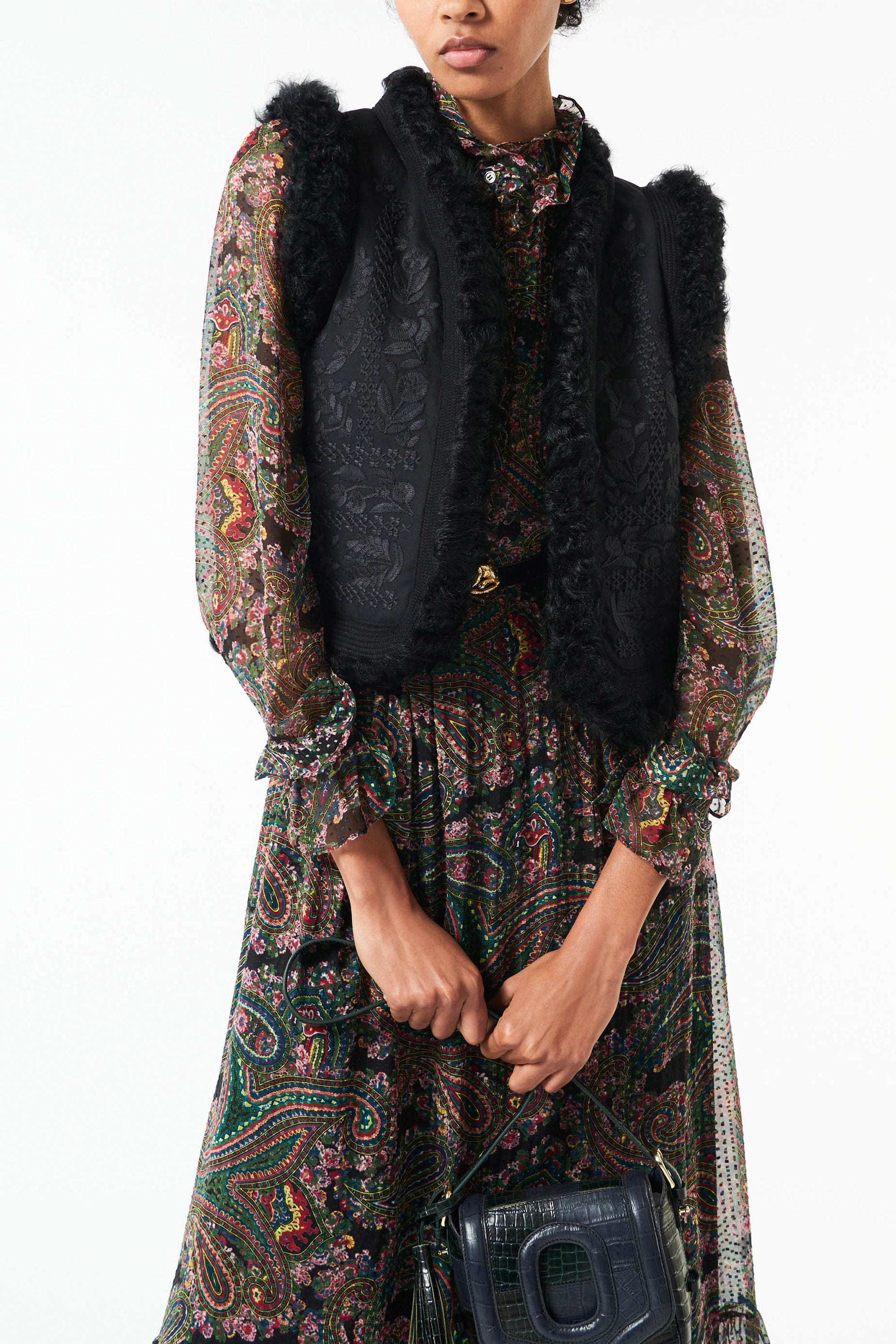 Gilet en fourrure Huga - Noir