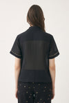 Blouse hand-embroidered with silk Ila