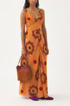 Langes bedrucktes Kleid Suny